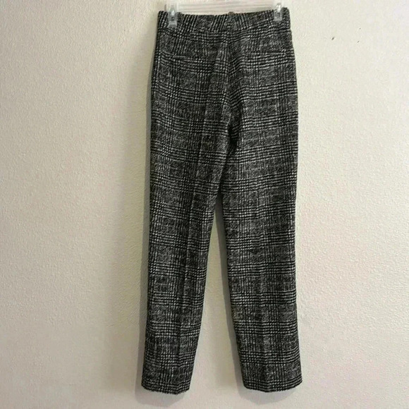 Massimo Dutti Wool Tweed Straight Leg High Waist Formal Trousers Pants - Picture 6 of 8